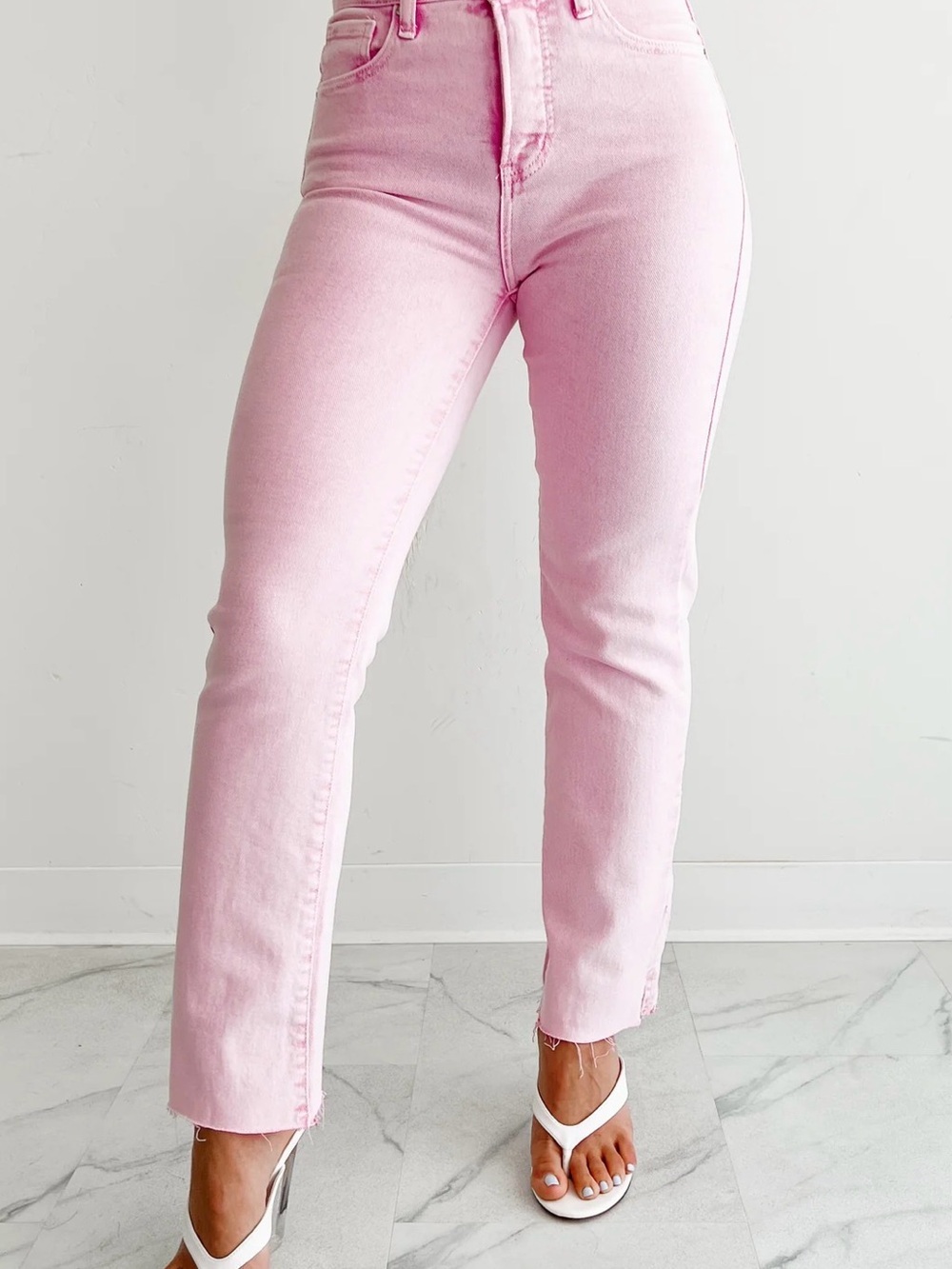 Risen Jeans- Nadine High Rise Straight Leg in “Acid Pink” - Size 1/25